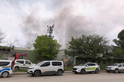 Bursa'da sunta fabrikasında korkutan yangın