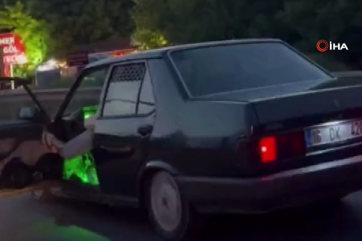 Trafikte 'yok artık' dedirten anlar kamerada