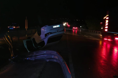 Otomobil Takla Attı: 3 Yaralı