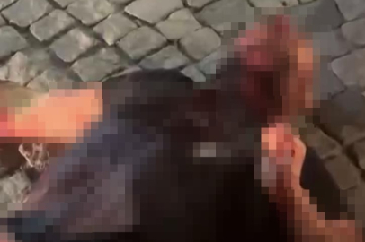 Husumetli olduğu akrabasının boğazını kesip kahvehanenin önüne attı