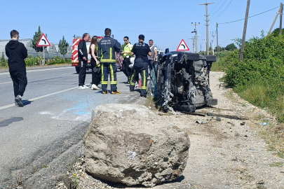 Facianın eşiğinden dönülen kaza güvenlik kamerasına yansıdı