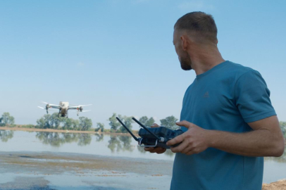 Dron ile çeltik ekimi