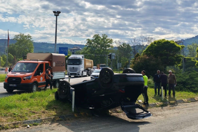 Otomobil Takla Attı: 1 yaralı