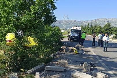 Otomobil Takla Attı: Sürücü Ölümden Döndü