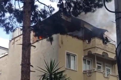 Çatı yangını mahallede paniğe neden oldu