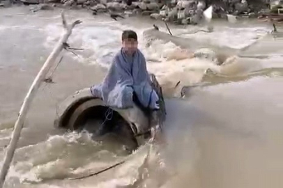Derede akıntıya kapılan 11 yaşındaki çocuk kurtarıldı