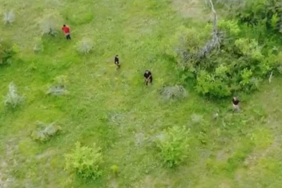 Muhtarın uyarılarını dikkate almadılar, dron ile görüntülenince böyle kaçtılar
