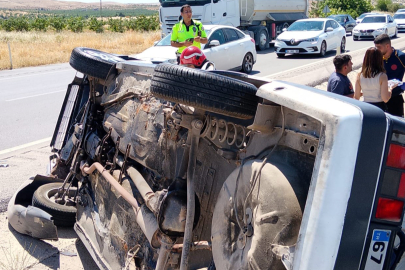 Ters dönen otomobilde 8 aylık bebek yaşamını yitirdi