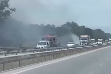 İzmir-Bursa kara yolunda alevler korkuttu