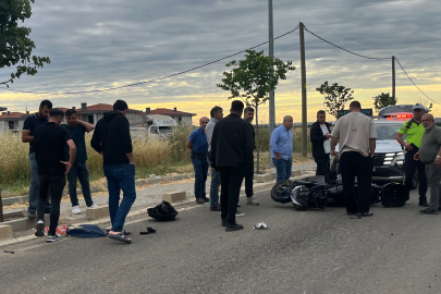 Tekirdağ'da yürekleri ağza getiren kaza kamerada