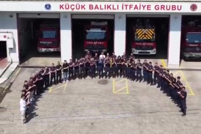 Bursa itfaiyesi'nden milli takımımıza anlamlı destek