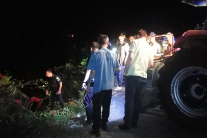 Hafif ticari araç şarampole uçtu: 1 yaralı