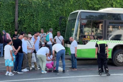 Bursa'da anne ve bebeğine otobüs çarptı: 2 yaralı