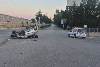 Otomobil Takla Attı: Sürücü Ölümden Döndü