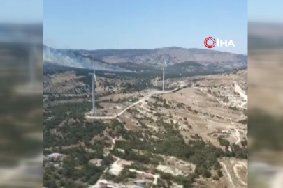 Dikili'deki yangına havadan 7 uçakla müdahale