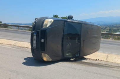 Kontrolden çıkan araç takla attı: 1 yaralı