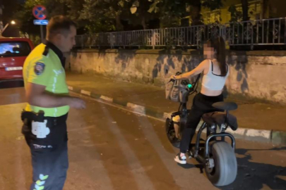 Elektrikli bisiklet sürücüsü alkollü çıktı, "Eve gidiyordum" dedi