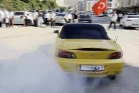Düğün konvoyundaki drifte rekor ceza