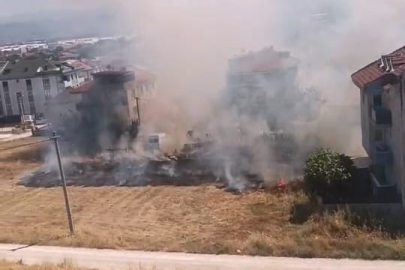 Anız yangınında 20 dönüm tarım alanı yandı