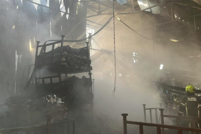 Bursa'da tekstil fabrikasında korkutan yangın