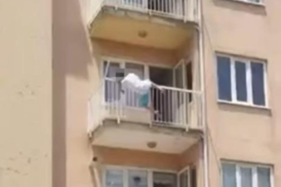 Yarı çıplak sokağa çıkan kadın daha sonra 3. kattan atladı
