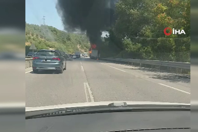 Gemlik'te tır yangını