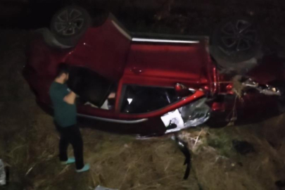 Takla atan otomobilden burnu bile kanamadan çıktı