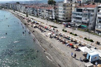 Mudanya'da plajlar ful çekiyor