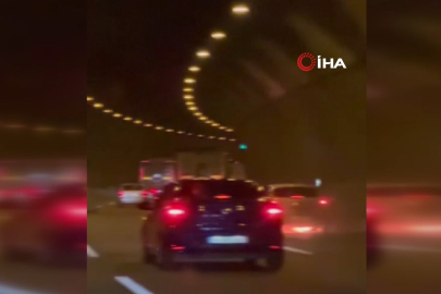 Bolu Dağı Tüneli’nde otomobil alev topuna döndü: Trafik kilitlendi