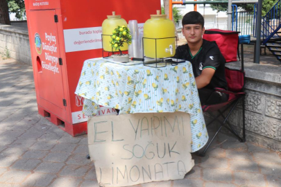 14 yaşındaki Buğra limonata satarak asgari ücretin üç katı kazandı