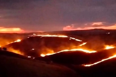 Arazi Yangını Panik Yarattı