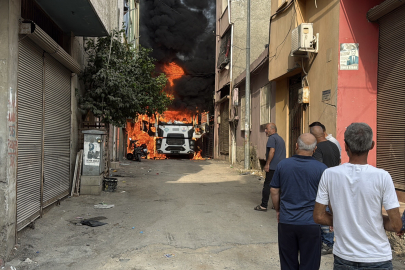 Adana'da vidanjörde çıkan yangın mahallede paniğe yol açtı