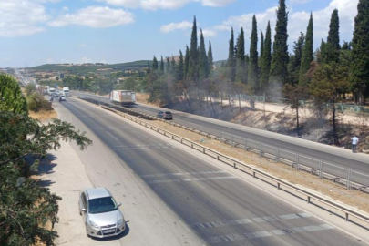 Bursa-İzmir yolunda yangın