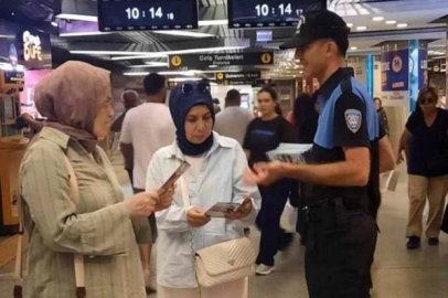 Bursa’da polis ekiplerinden vatandaşlara güvenlik bilgilendirmesi