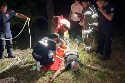 Manevra yaparken uçurumdan düştü