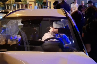 Otomobiliyle direğe çarpan sürücünün can pazarı