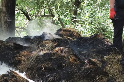 400 Balya Ot Yanarak Küle Döndü