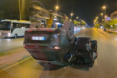 Otomobil Takla Attı! Sürücü Ölümden Döndü
