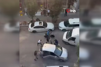 Trafik durdu, cadde ringe döndü.. O anlar kamerada