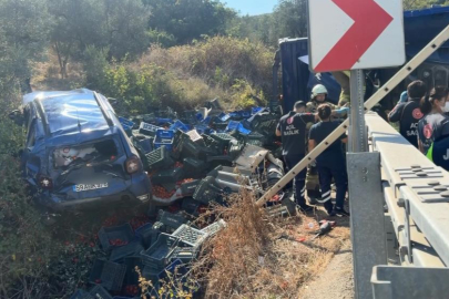 Virajı alamayan kamyon dehşet saçtı: 1 ölü, 1 yaralı