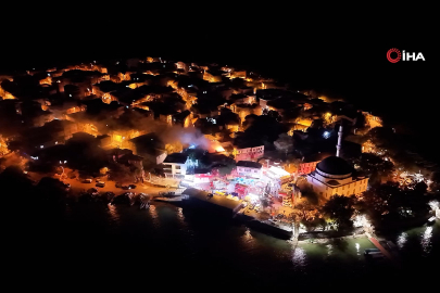 Gölyazı'da geceyi aydınlatan yangın