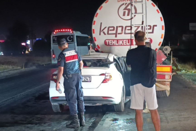 Akaryakıt tankerine arkadan çarptı: 1 ölü