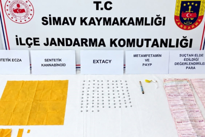 Simav'da uyuşturucu operasyonu: Binlerce Sentetik Hap Yakalandı