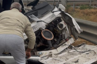 Yağış sebebiyle kontrolden çıkan otomobil refüje çarptı: 1 yaralı