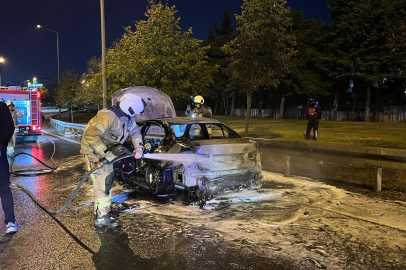 Otomobil Alev Alev Yandı