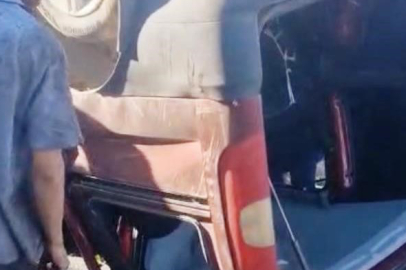 Otomobil Takla Attı Sürücü Ölümden Döndü