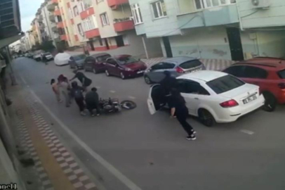 Aniden yola çıkan çocuğa motosiklet çarptı