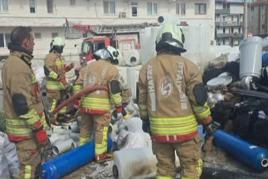 Antakya’da Şantiyede Yangın