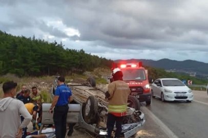 Otomobil Takla Attı: Sürücü Ölümden Döndü