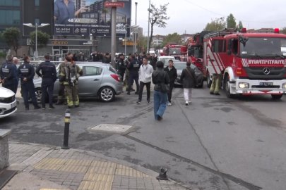 Ümraniye'de metro istasyonunda yangın...